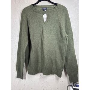 J.Crew Marled Olive Green‎ Lambswool Blend Sweater Men's Size Small NWT